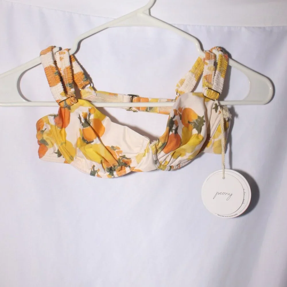 NWT Peony Holiday Bikini Top Size S - Picture 15 of 16